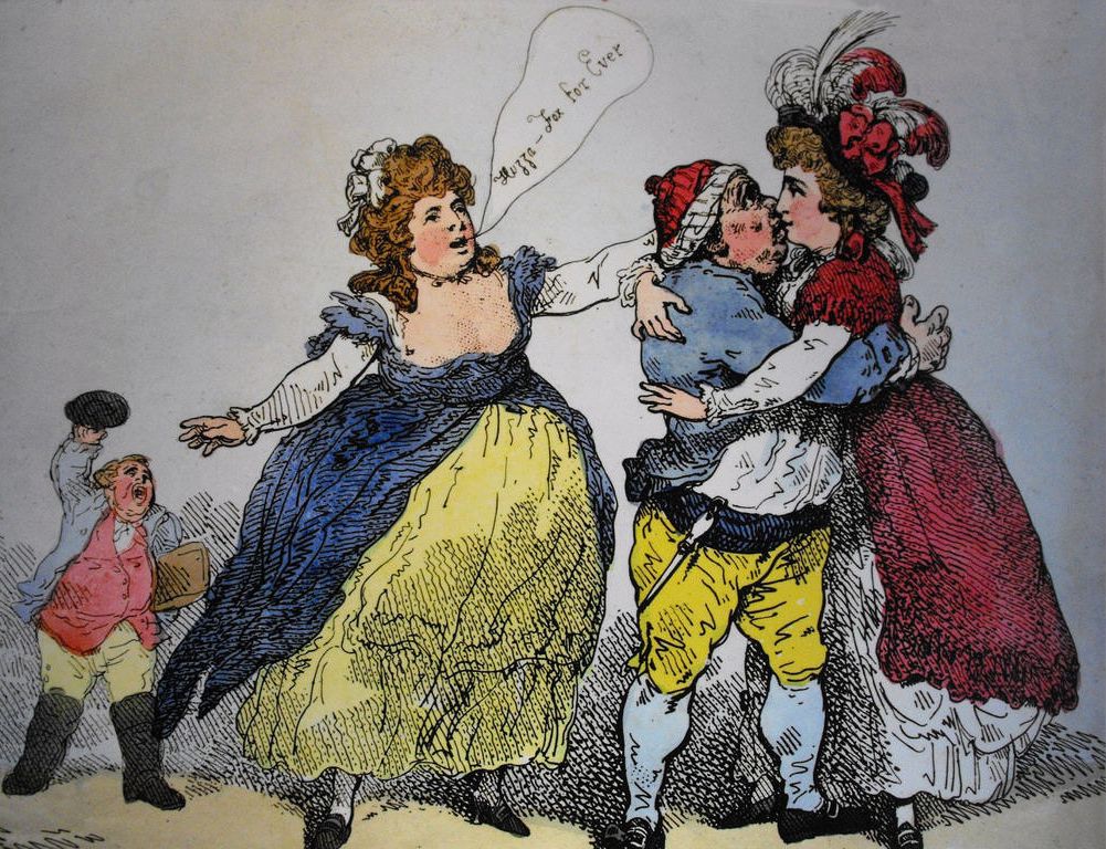The Devonshire, Or The Most Approved Method Of Securing Votes by James Gillray, 1784